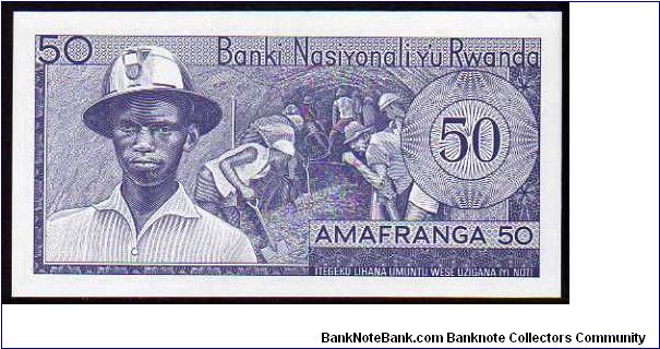 Banknote from Rwanda year 1976