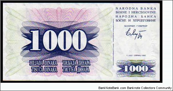 1000 Dinara__
Pk 15a Banknote