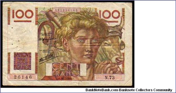 100 francs
Pk 128a Banknote