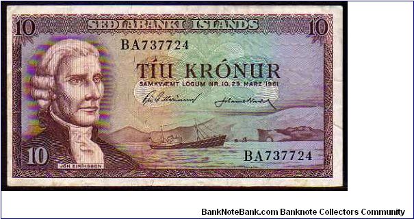 10 Kronur
Pk 42 Banknote