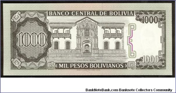 Banknote from Bolivia year 1982