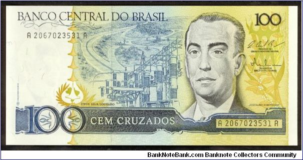 Brazil 100 Cruzados 1987 P211c. Banknote