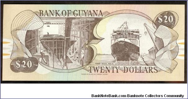 Banknote from Guyana year 1996