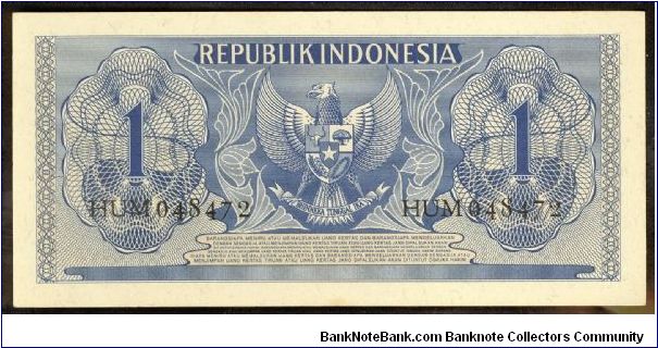 Banknote from Indonesia year 1956