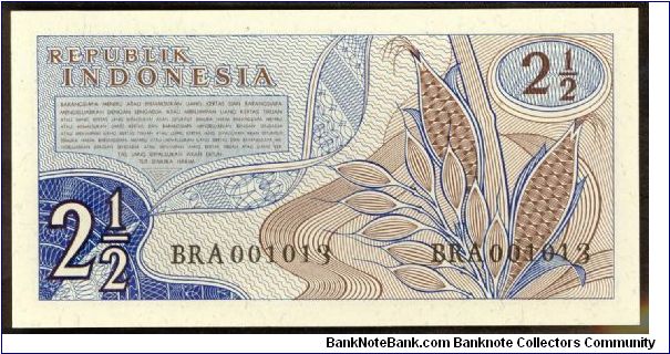 Banknote from Indonesia year 1961