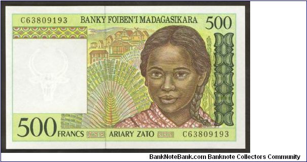 Madagascar 500 Francs 1994 P75. Banknote