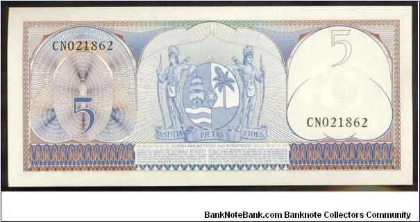 Banknote from Suriname year 1963