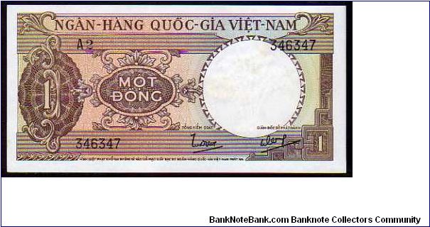 (Vietnam - South)

1 Dong
Pk 15a Banknote