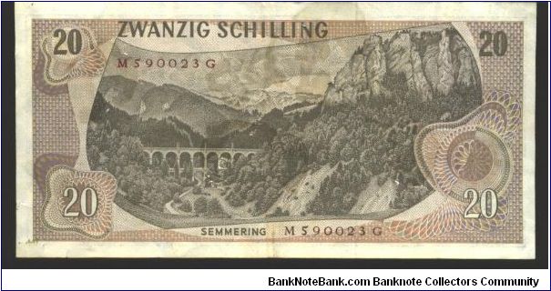 Banknote from Austria year 1967