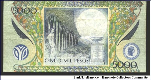 Banknote from Colombia year 2001