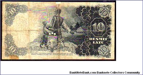 Banknote from Latvia year 1937
