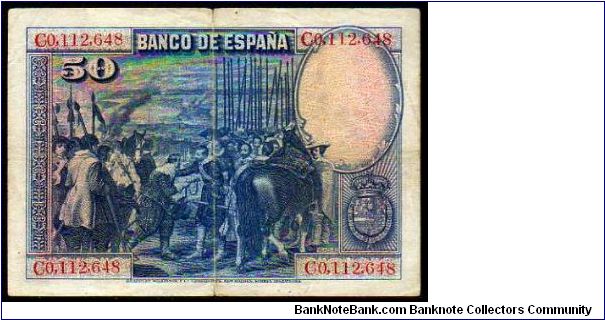 Banknote from Spain year 1928