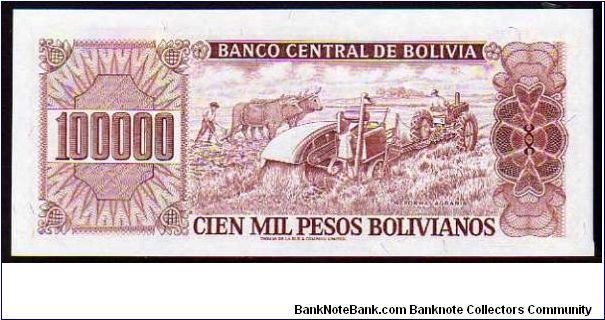 Banknote from Bolivia year 1984