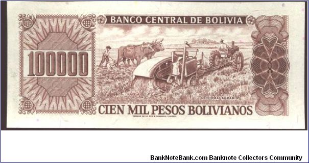 Banknote from Bolivia year 1984