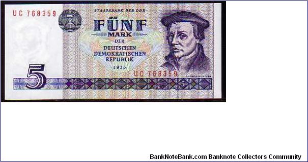 (German Democratic Republic)

5 Mark
Pk 27 Banknote