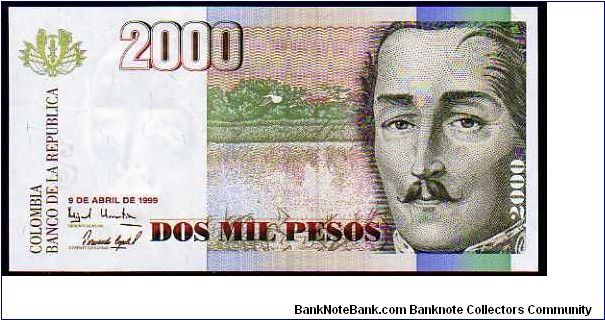 2000 Pesos__
pk# 451__09.04.1999 Banknote