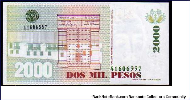 Banknote from Colombia year 1999