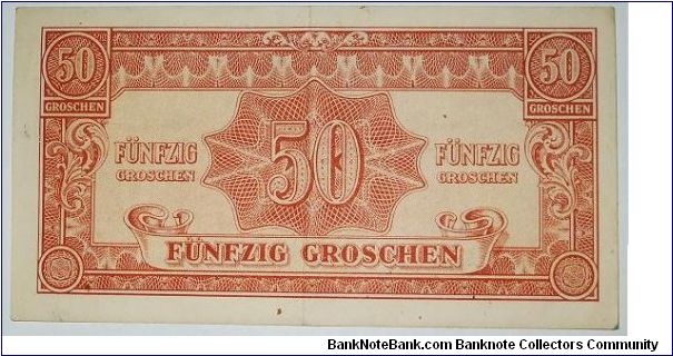 50 groshen 
allied ocupation
wavy lines wmk Banknote