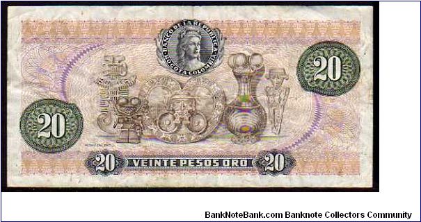 Banknote from Colombia year 1981