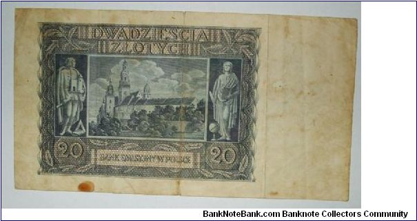 Banknote from Poland year 1940