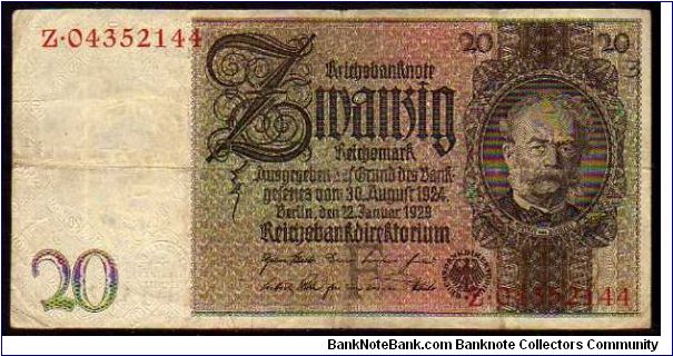 20 Mark
Pk 181a Banknote