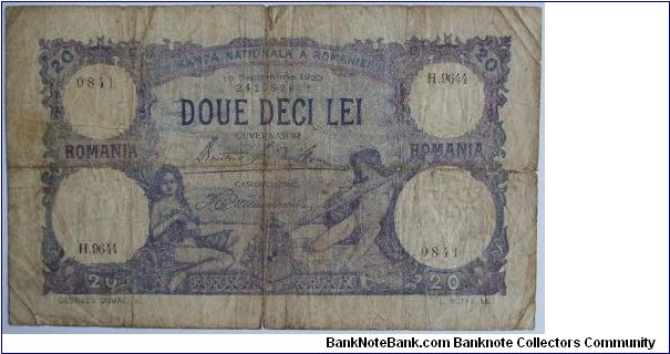 20 lei 1929. Banknote