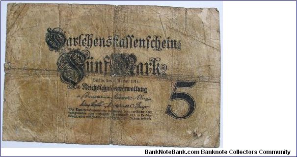 5 mark 1914 Banknote