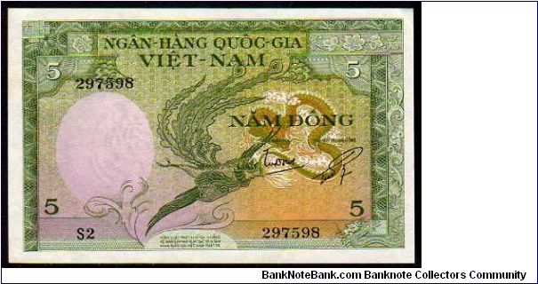 (Vietnam - South)

5 Dong
Pk 2 Banknote