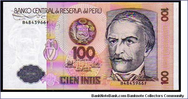 100 Intis
Pk 133 Banknote