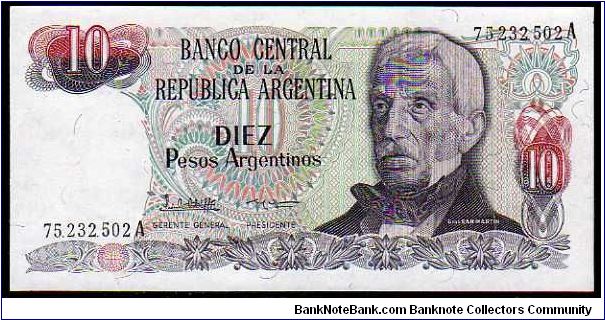 10 Pesos Argentinos__
Pk 313 Banknote