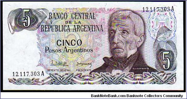 5 Pesos Argentinos__
Pk 312 Banknote