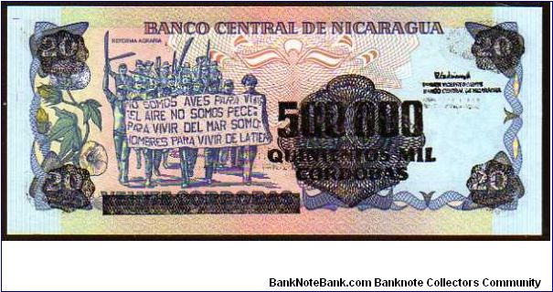 Banknote from Nicaragua year 1985