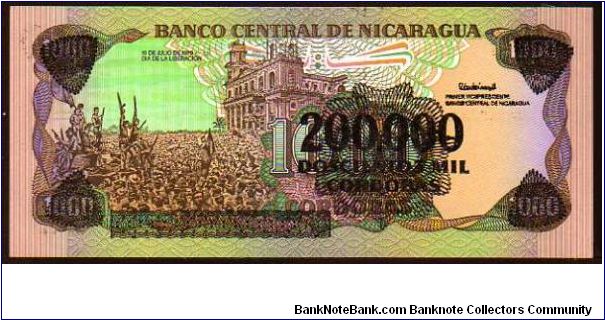 Banknote from Nicaragua year 1985