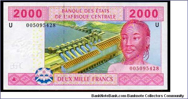 *CENTRAL AFRICAN STATES*
__

2000 Francs__

pk# 208U
__
 Country Code -U-
 Banknote