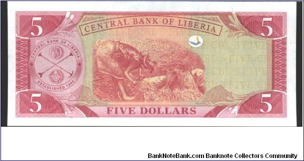 Banknote from Liberia year 2003