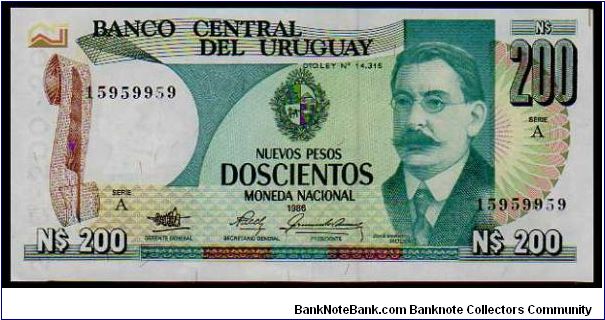 200 Nuevos Pesos
Pk 200 Banknote