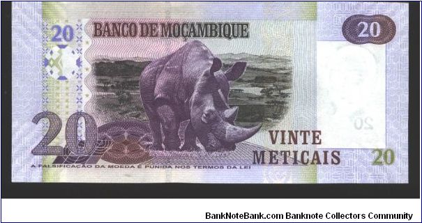 Banknote from Mozambique year 2007