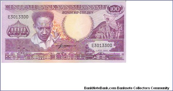 100 GULDEN

E3013300

P # 133A.1.7.1988 Banknote
