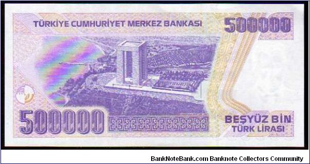 Banknote from Turkey year 1998