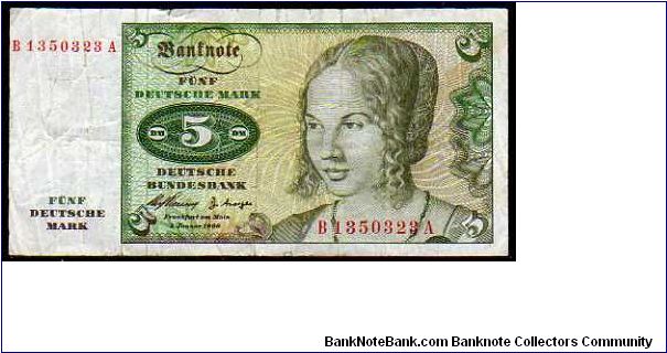 (Federal Republic of Germany)

5 Mark
Pk 18 Banknote