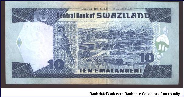 Banknote from Swaziland year 2001