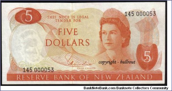 $5 Hardie I 145 000053. 1st Prefix. Banknote