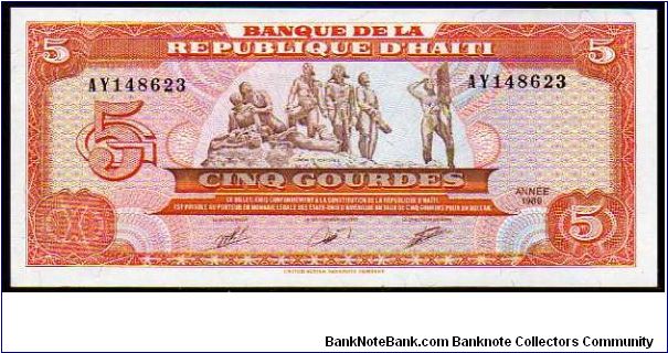 5 Gourdes
Pk 255 Banknote