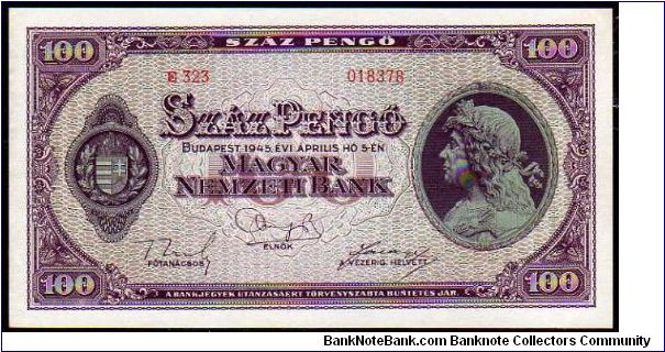 100 SzazPengo
Pk 111b Banknote