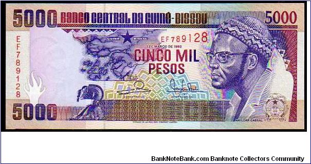 5000 Pesos

Pk 14b
^^^^^^^^^^
01-March-1993
^^^^^^^^^^^^^ Banknote