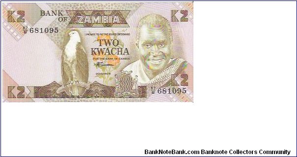 TWO KWACHA
87/B681095

1980-88

3 FOR TRADE Banknote