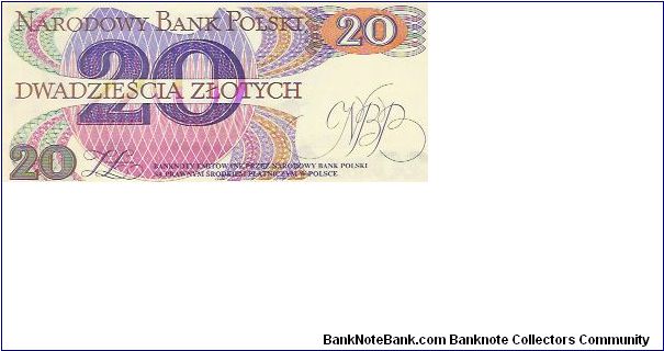 Banknote from Poland year 1982