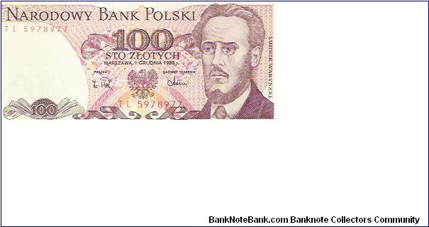 100 ZLOTYCH
TL5978977 Banknote