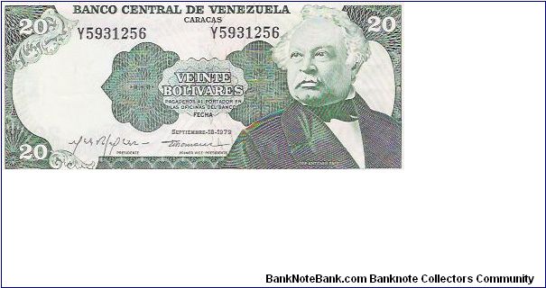 20 BOLIVARES
Y5931256

P # 53C Banknote