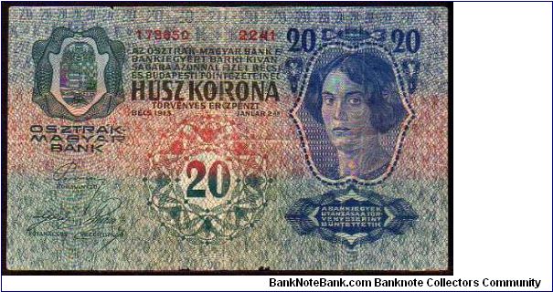 Banknote from Austria year 1913